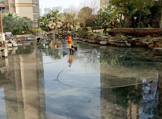 禹州景观池淤泥清理